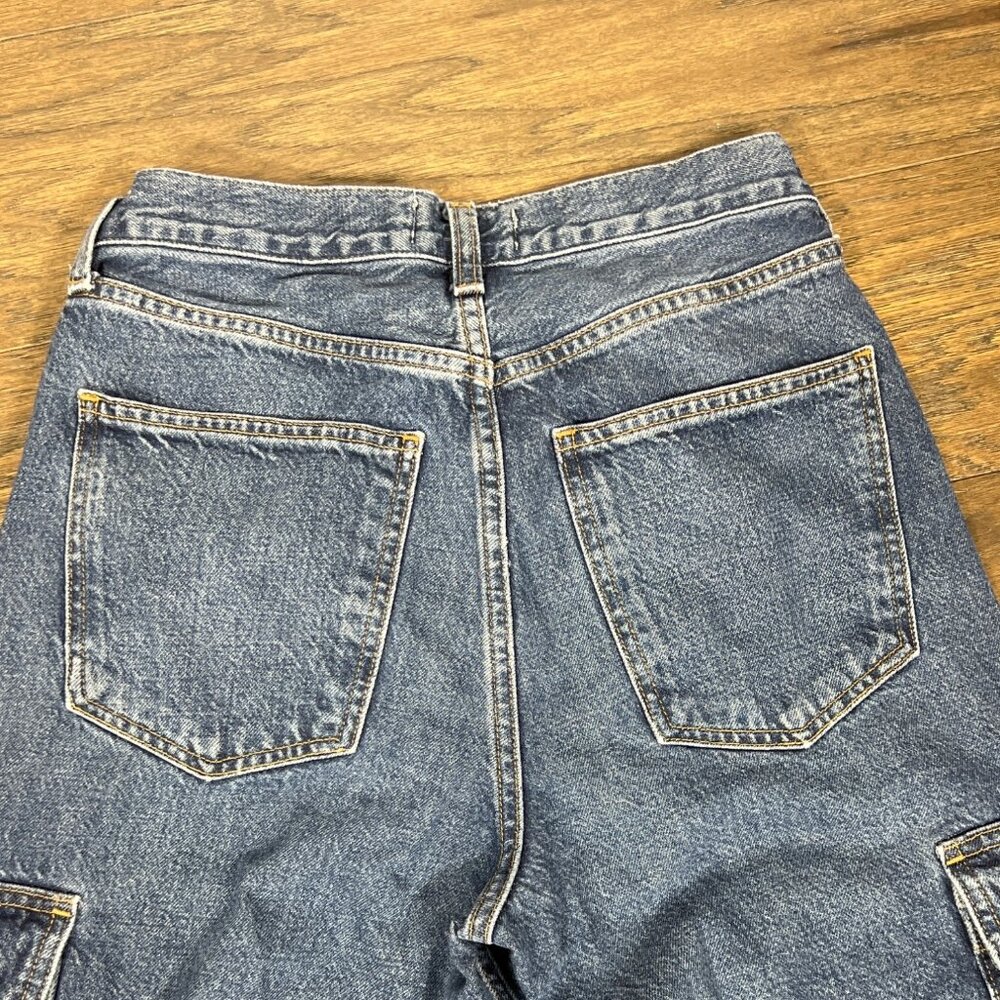 AGOLDE Los Angeles Minka Cargo Jeans Blue Size 26 EUC - Picture 4 of 6